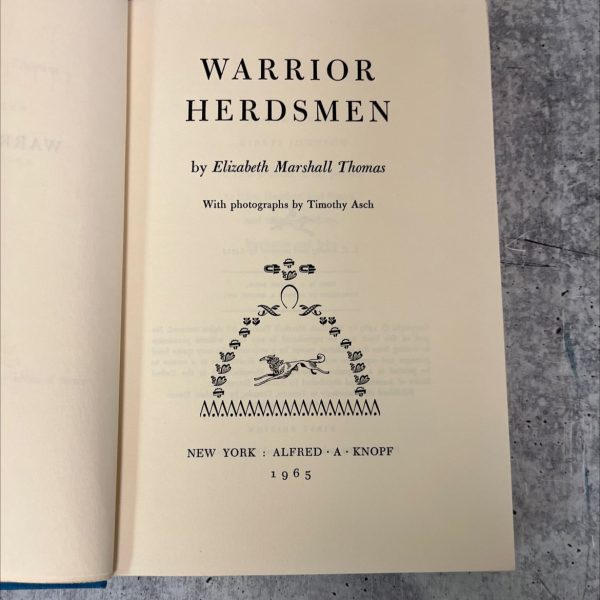 diaw warrior herdsmen book, by Elizabeth Marshall Thomas, 1965 Hardcover, First Edition Fashion - Image 2