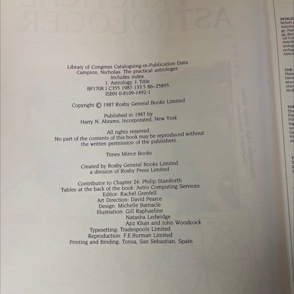 the practical astrologer book, by Nicholas Campion, 1987 Hardcover Online now - Image 3