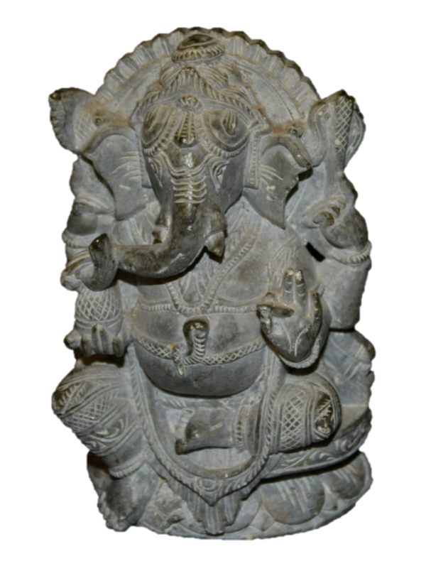 Handcrafted Sculpture in Soapstone Elephant Head God Ganesha Online now - Image 2