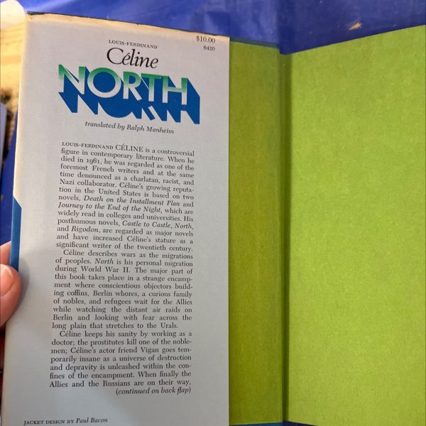 north book, by louis-ferdinand céline, 1960 Hardcover on Sale - Image 4