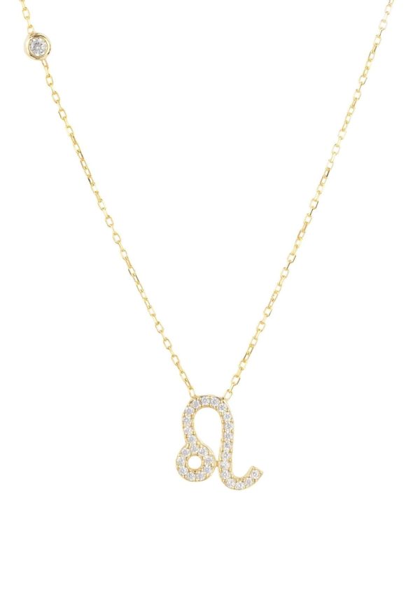 Zodiac Star Sign Pendant Necklace Gold Leo Online Hot Sale