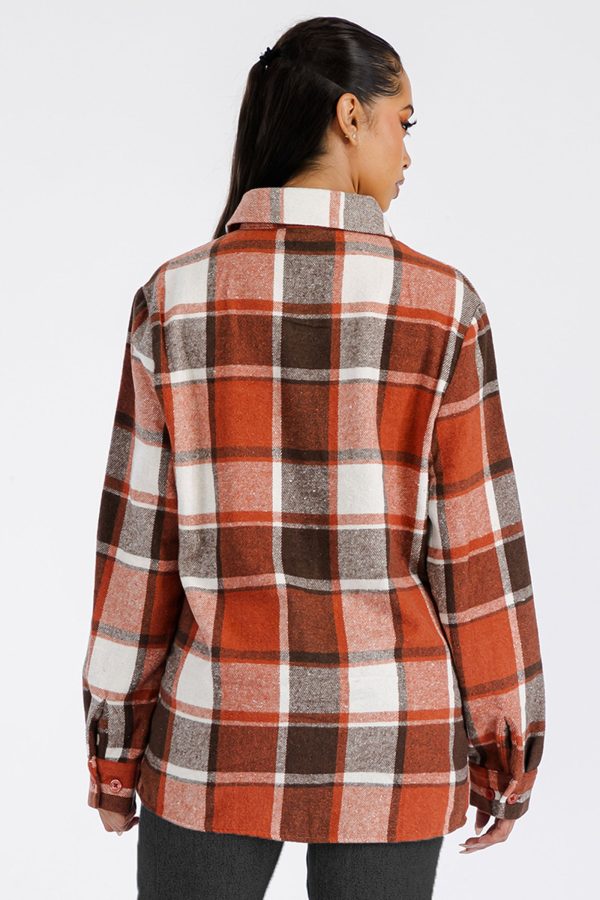 Boyfriend Brushed Flannel Shacket Cheap - Image 3